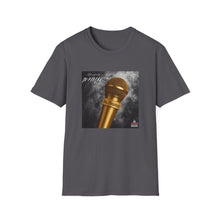 Load image into Gallery viewer, Golden Microphone Unisex T-Shirt, Music Lover Gift, Karaoke Night Apparel, Softstyle Tee, Unique Fashion Statement