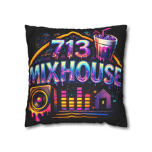 Load image into Gallery viewer, 713 Mixhouse Faux Suede Pillowcase — Neon DJ Music Room Accent