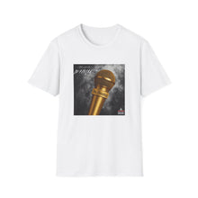 Load image into Gallery viewer, Golden Microphone Unisex T-Shirt, Music Lover Gift, Karaoke Night Apparel, Softstyle Tee, Unique Fashion Statement