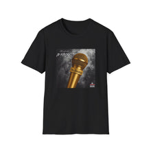 Load image into Gallery viewer, Golden Microphone Unisex T-Shirt, Music Lover Gift, Karaoke Night Apparel, Softstyle Tee, Unique Fashion Statement