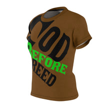 Load image into Gallery viewer, God Before Greed Women's AOP Cut & Sew Tee