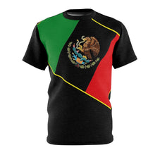 Load image into Gallery viewer, Afro-Mexican flag #Tshirt Unisex AOP Cut & Sew Tee