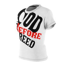 Load image into Gallery viewer, God Before Greed (Red)Women's AOP Cut & Sew Tee