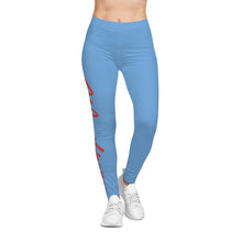 Load image into Gallery viewer, Madison (Blue/Red Lettering) Leggings