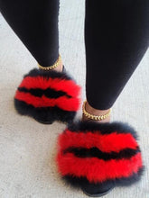 Load image into Gallery viewer, Fur Slides For Women Fluffy Hot Sale Summer Amazing Furry Sandals Non-slip Fluffy Plush Shoes Brand Luxury Slides Fur Slippers