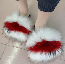Load image into Gallery viewer, Fur Slides For Women Fluffy Hot Sale Summer Amazing Furry Sandals Non-slip Fluffy Plush Shoes Brand Luxury Slides Fur Slippers
