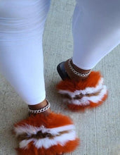 Load image into Gallery viewer, Fur Slides For Women Fluffy Hot Sale Summer Amazing Furry Sandals Non-slip Fluffy Plush Shoes Brand Luxury Slides Fur Slippers