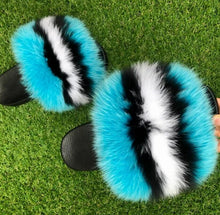 Load image into Gallery viewer, Fur Slides For Women Fluffy Hot Sale Summer Amazing Furry Sandals Non-slip Fluffy Plush Shoes Brand Luxury Slides Fur Slippers