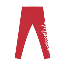 Load image into Gallery viewer, Madison( Red/White Lettering) Leggings