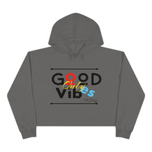 Load image into Gallery viewer, Good Vibes Only Crop Hoodie
