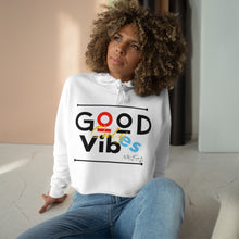 Load image into Gallery viewer, Good Vibes Only Crop Hoodie