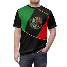 Load image into Gallery viewer, Afro-Mexican flag #Tshirt Unisex AOP Cut & Sew Tee