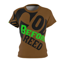 Load image into Gallery viewer, God Before Greed Women's AOP Cut & Sew Tee