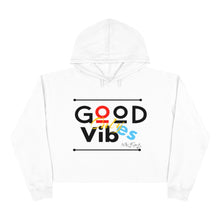 Load image into Gallery viewer, Good Vibes Only Crop Hoodie