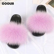Load image into Gallery viewer, Kids Fur Slippers Summer time cuteness winter coziness