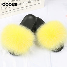 Load image into Gallery viewer, Kids Fur Slippers Summer time cuteness winter coziness