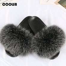 Load image into Gallery viewer, Kids Fur Slippers Summer time cuteness winter coziness