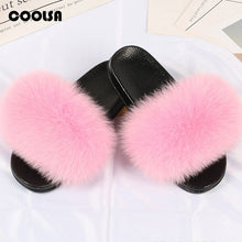Load image into Gallery viewer, Kids Fur Slippers Summer time cuteness winter coziness