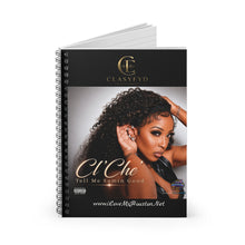 Load image into Gallery viewer, Spiral Notebook — Clasyfyd “Cl’Che Tell Me Sumtn Good” Music Cover Ruled Journal
