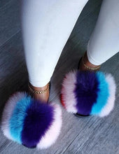 Load image into Gallery viewer, Fur Slides For Women Fluffy Hot Sale Summer Amazing Furry Sandals Non-slip Fluffy Plush Shoes Brand Luxury Slides Fur Slippers

