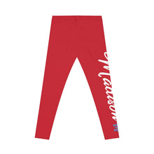 Load image into Gallery viewer, Madison( Red/White Lettering) Leggings
